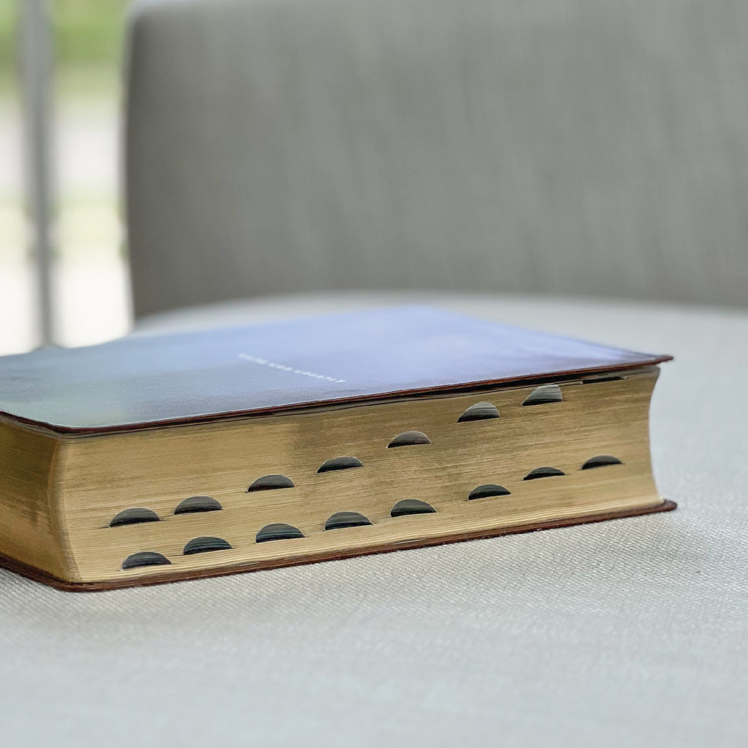 Brown Leathersoft Bible - Thumb Indexed