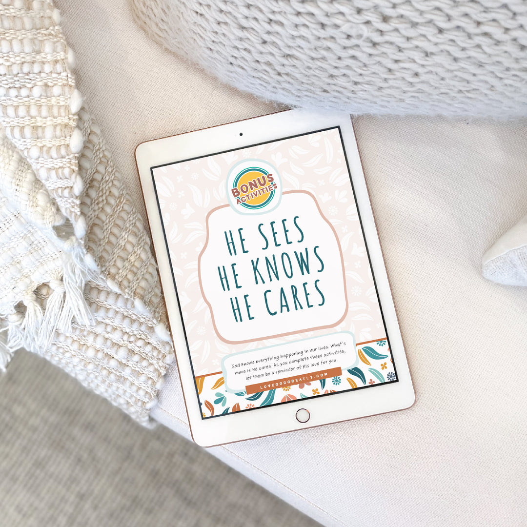 He Sees, He Knows, He Cares Digital Activity Booklet for Kids