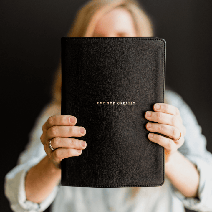 Love God Greatly Bible (Black Genuine Leather)