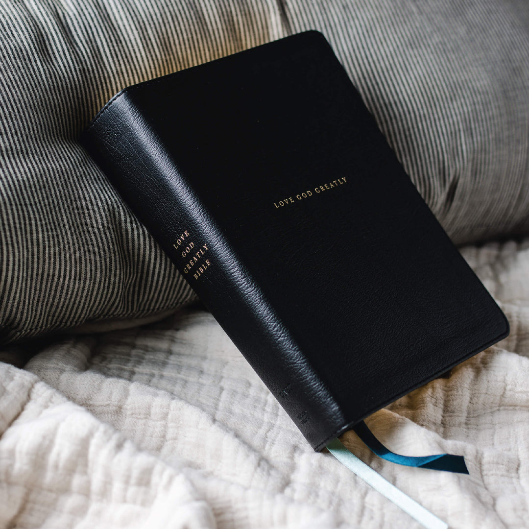 Love God Greatly Bible (Black Genuine Leather)