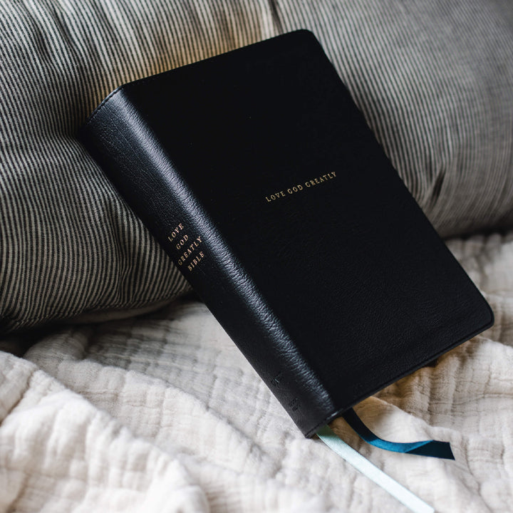 Love God Greatly Bible (Black Genuine Leather)