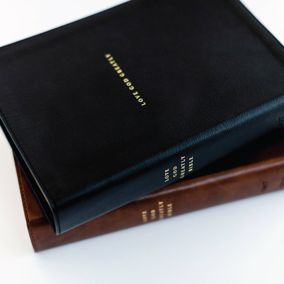 Love God Greatly Bible (Black Genuine Leather)