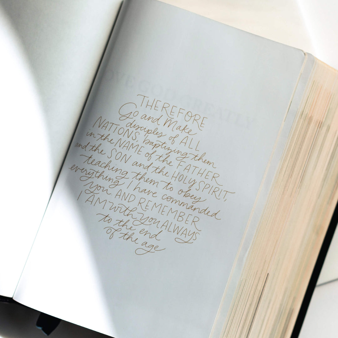 Love God Greatly Bible (Black Genuine Leather)